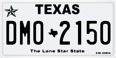 TX license plate DMO2150