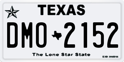 TX license plate DMO2152