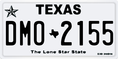 TX license plate DMO2155