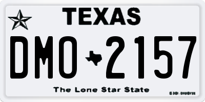 TX license plate DMO2157