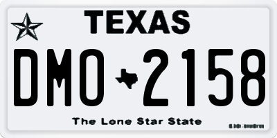 TX license plate DMO2158