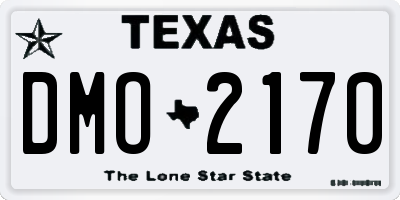 TX license plate DMO2170
