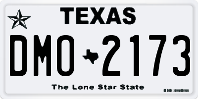 TX license plate DMO2173