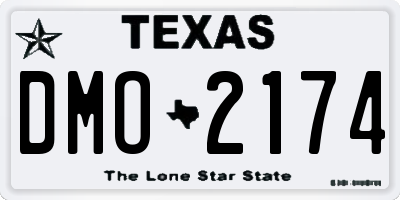 TX license plate DMO2174
