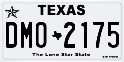 TX license plate DMO2175