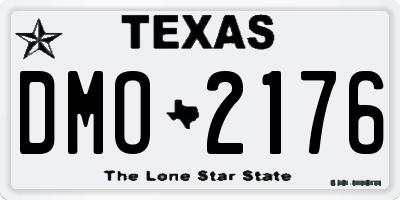 TX license plate DMO2176