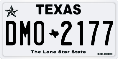 TX license plate DMO2177