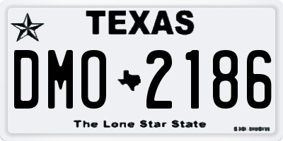 TX license plate DMO2186
