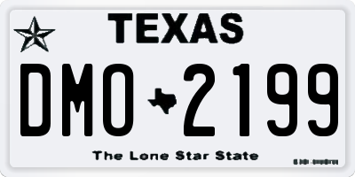 TX license plate DMO2199