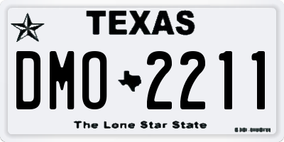 TX license plate DMO2211