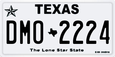 TX license plate DMO2224