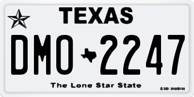 TX license plate DMO2247