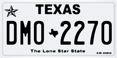 TX license plate DMO2270