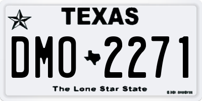 TX license plate DMO2271