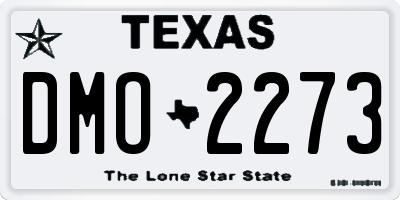 TX license plate DMO2273