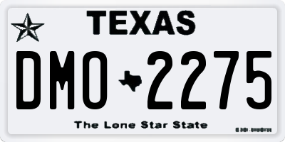 TX license plate DMO2275