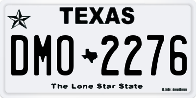 TX license plate DMO2276
