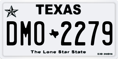 TX license plate DMO2279