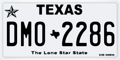 TX license plate DMO2286
