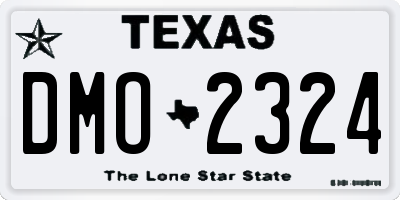 TX license plate DMO2324