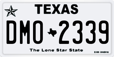 TX license plate DMO2339