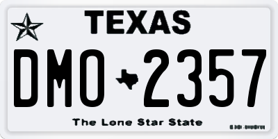 TX license plate DMO2357