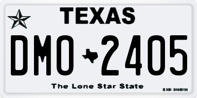 TX license plate DMO2405