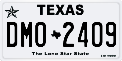TX license plate DMO2409