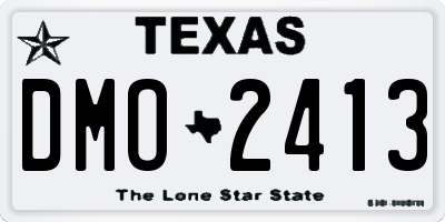 TX license plate DMO2413
