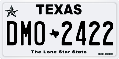TX license plate DMO2422