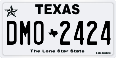 TX license plate DMO2424