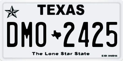 TX license plate DMO2425