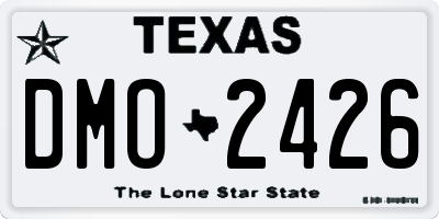 TX license plate DMO2426