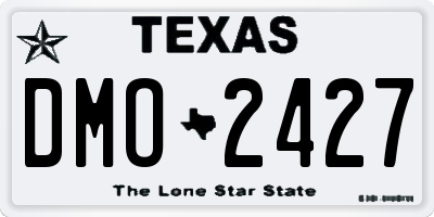 TX license plate DMO2427