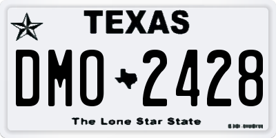 TX license plate DMO2428