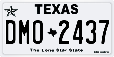 TX license plate DMO2437