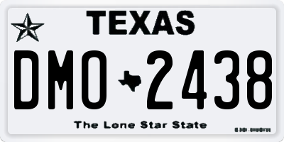 TX license plate DMO2438