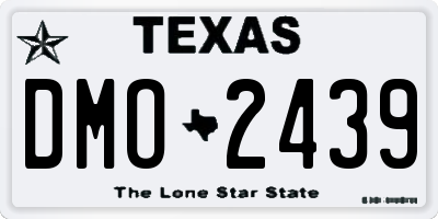 TX license plate DMO2439