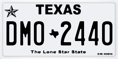 TX license plate DMO2440