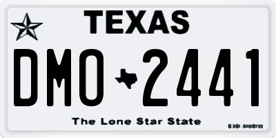 TX license plate DMO2441