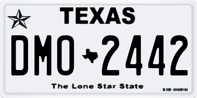TX license plate DMO2442