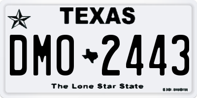 TX license plate DMO2443