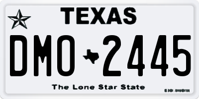 TX license plate DMO2445