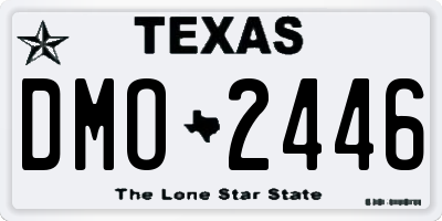 TX license plate DMO2446