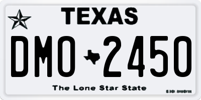 TX license plate DMO2450