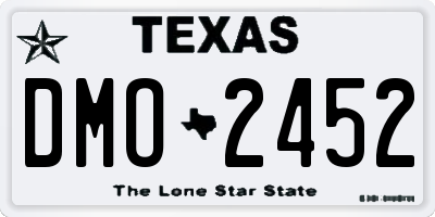 TX license plate DMO2452