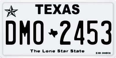 TX license plate DMO2453