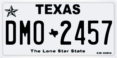 TX license plate DMO2457