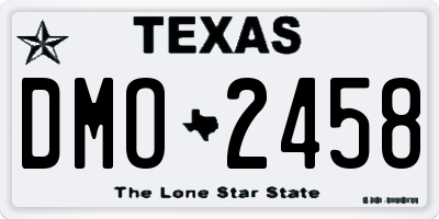 TX license plate DMO2458