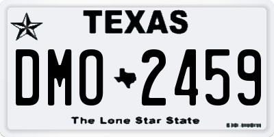 TX license plate DMO2459